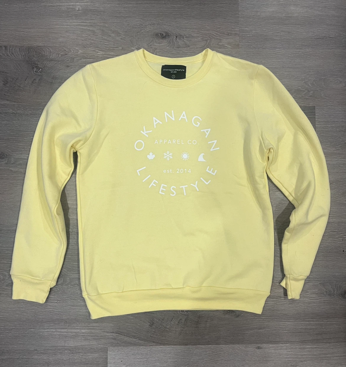Okanagan Lifestyle Sweatshirt - Yellow - Size S