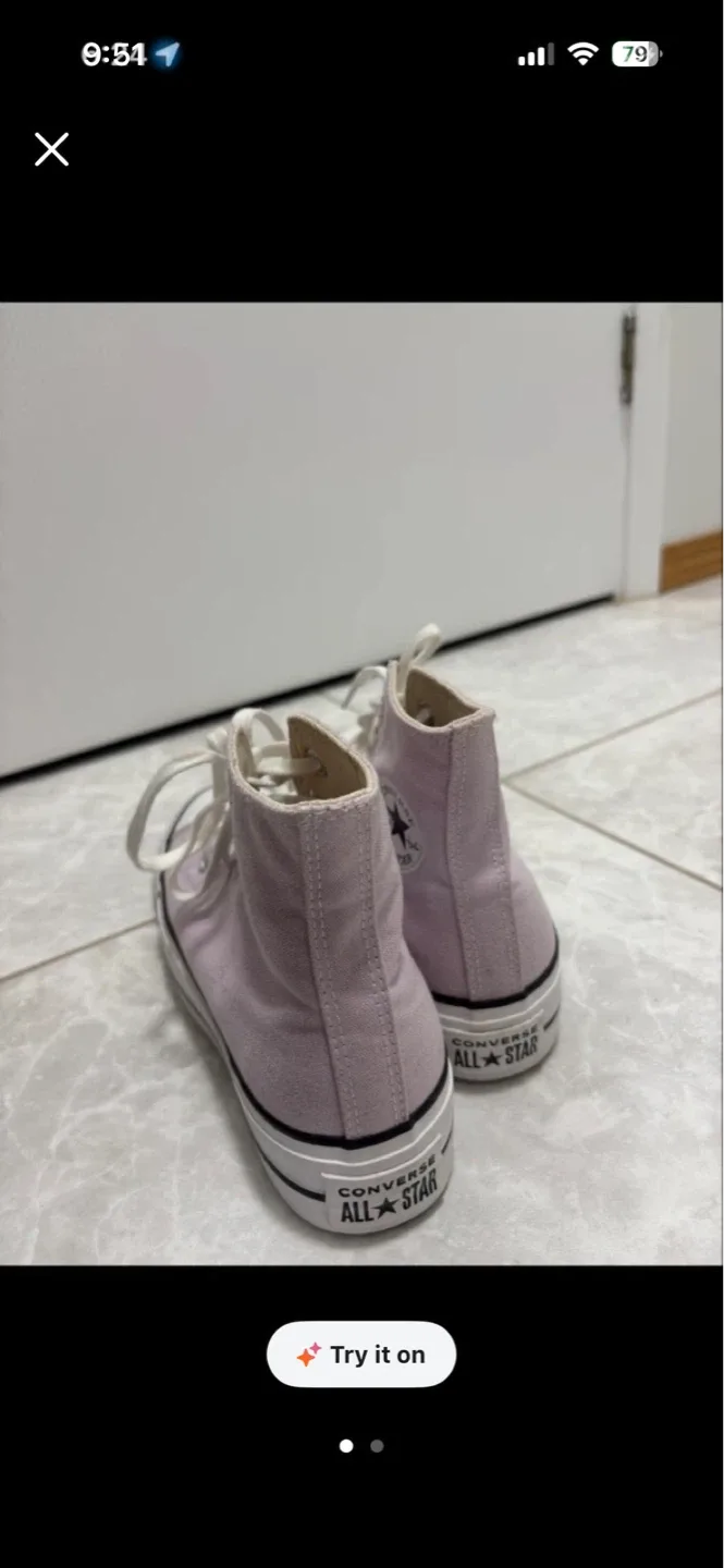 Converse All Star Platform High Top Sneakers - Lavender - photo 2