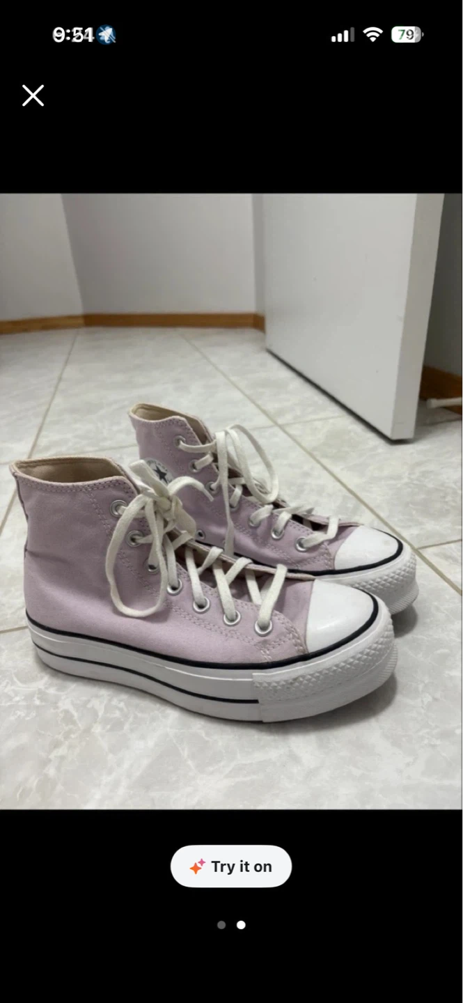 Converse All Star Platform High Top Sneakers - Lavender