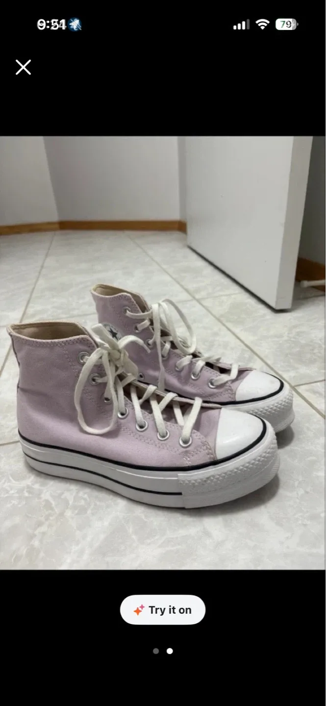 Converse All Star Platform High Top Sneakers - Lavender