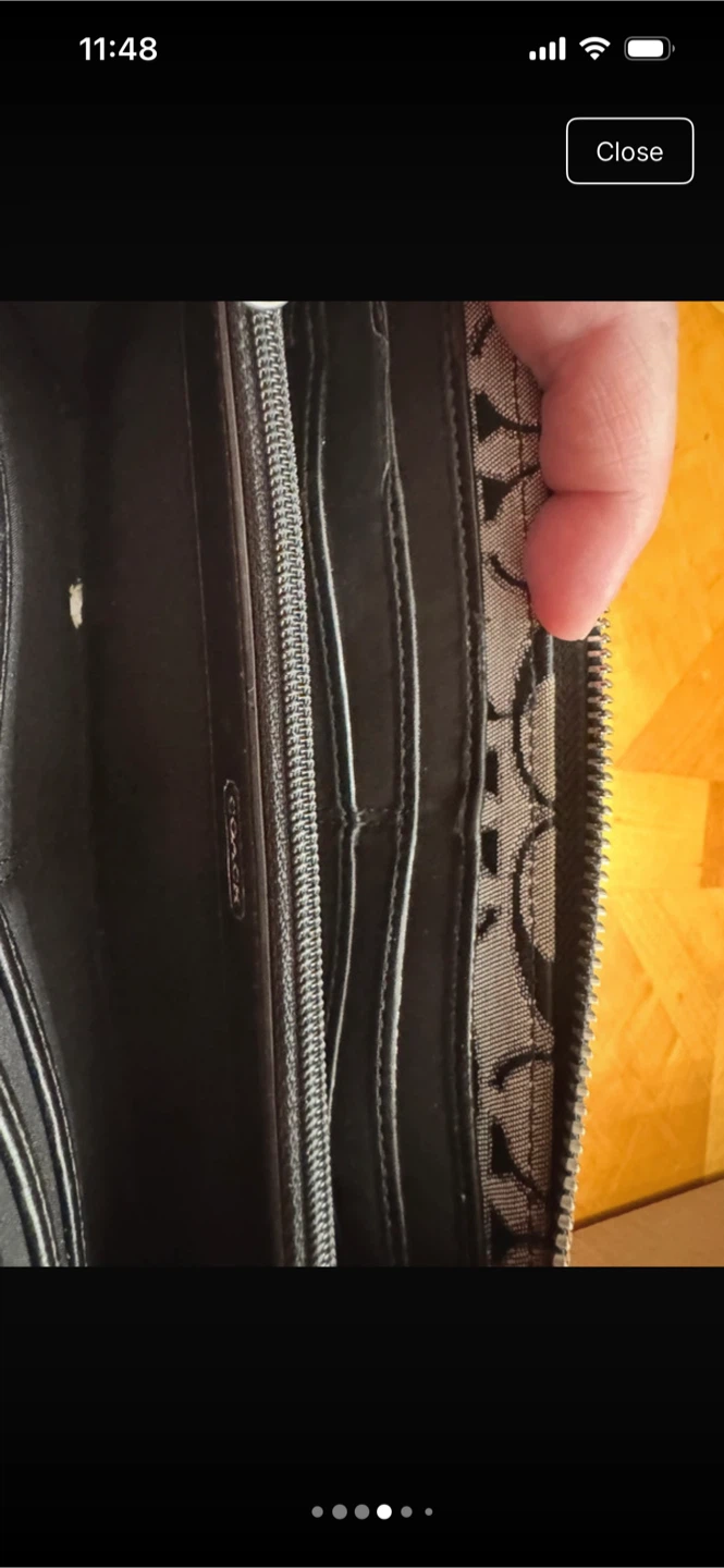 Authentic Coach Signature Zip Around Wallet - photo 4