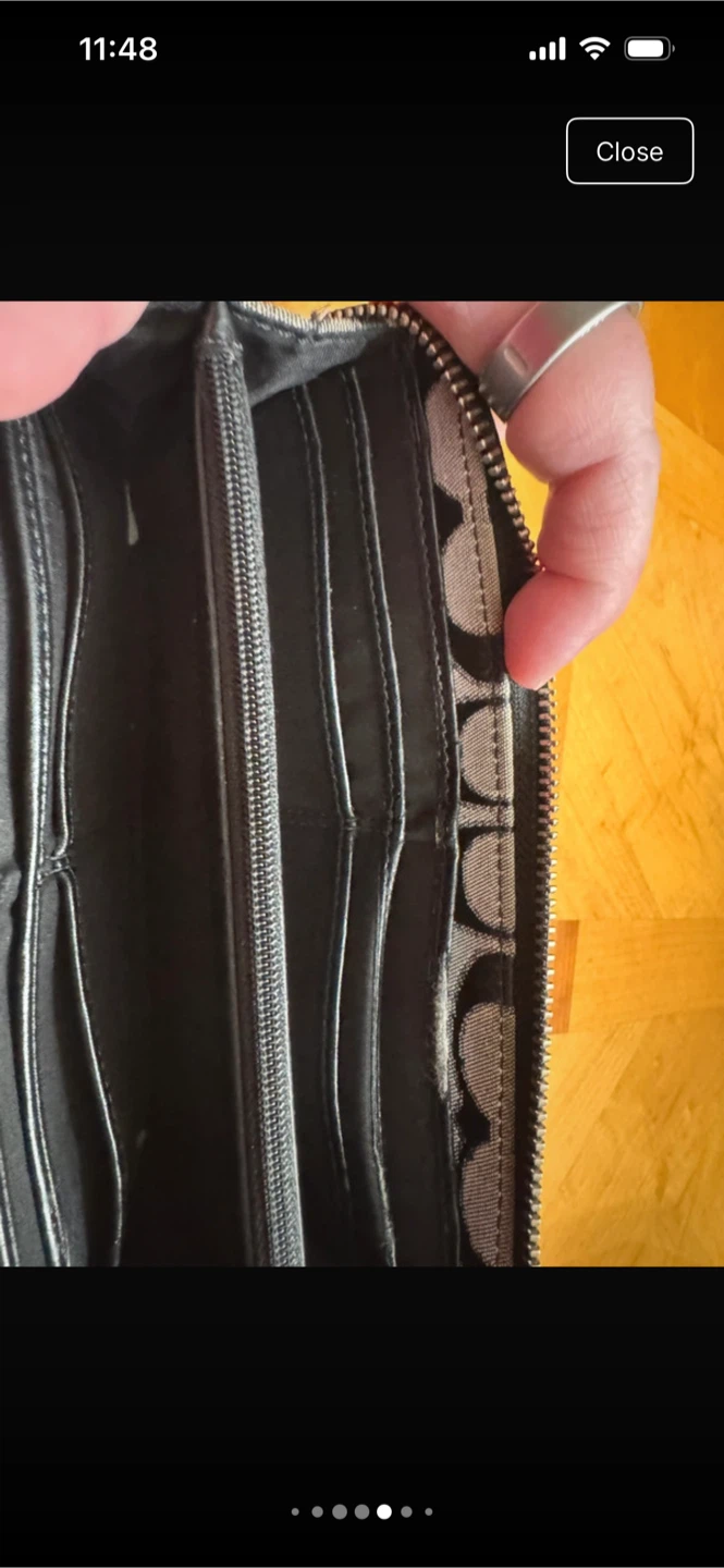 Authentic Coach Signature Zip Around Wallet - photo 5
