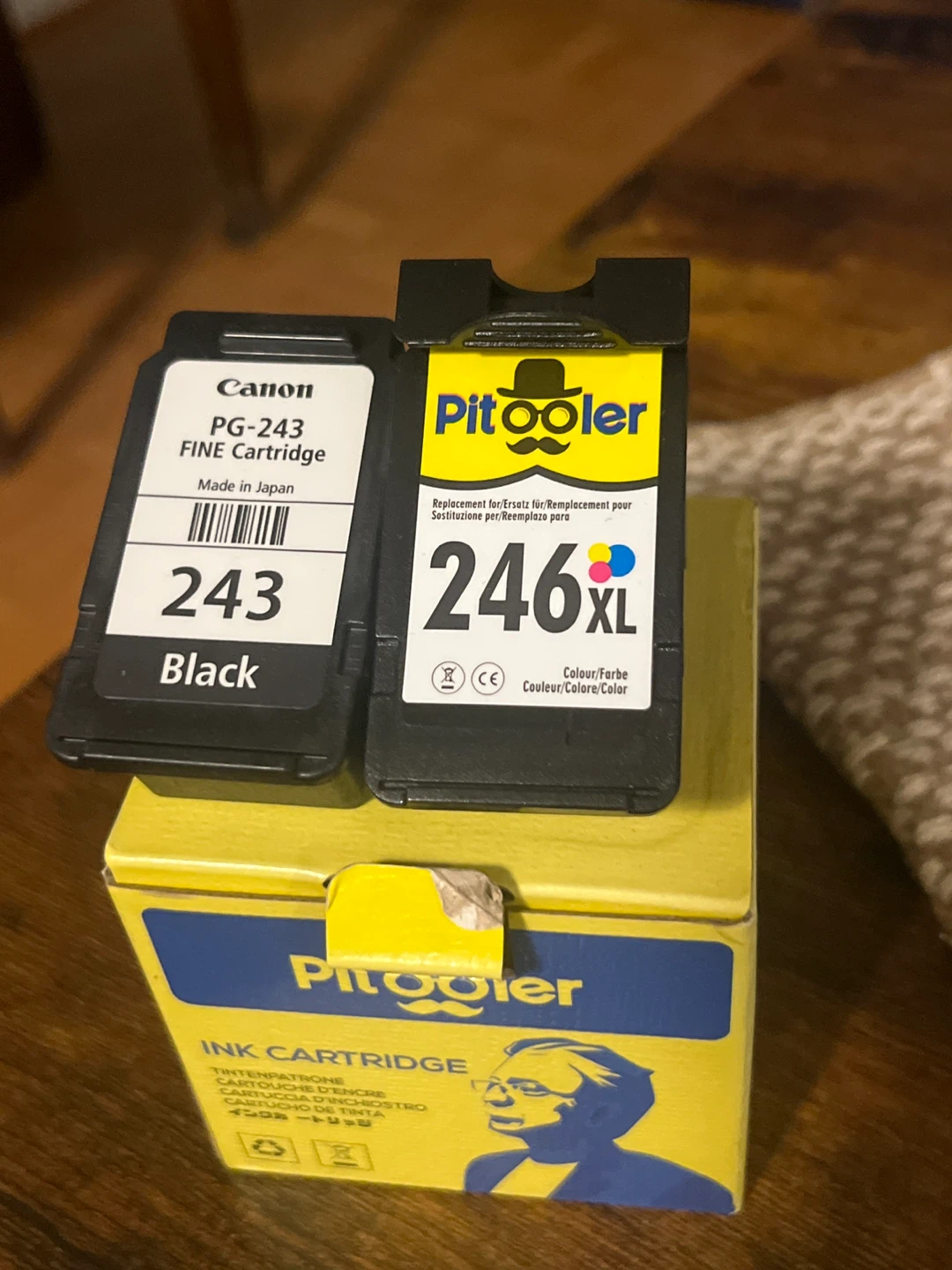 Canon PG-243 Black and Pitooler 246XL Colour Ink Cartridges - photo 2