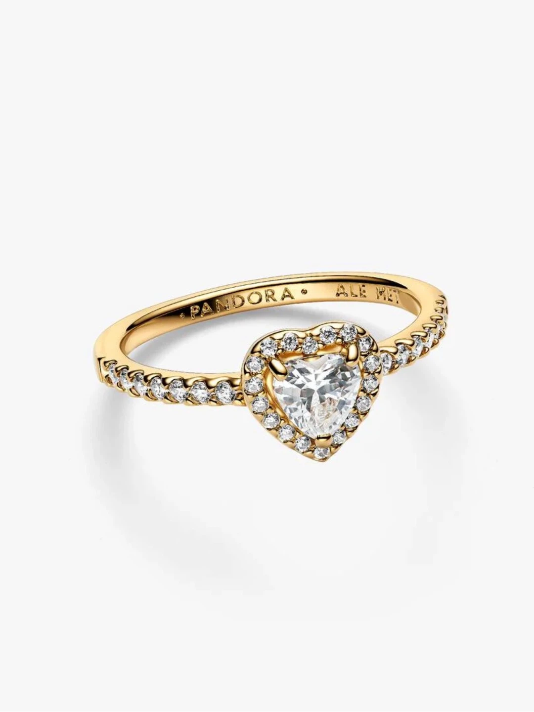 Pandora Sparkling Elevated Heart Ring