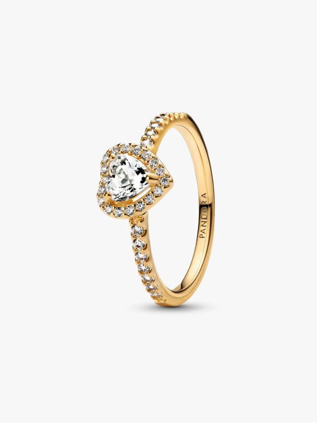 Pandora Sparkling Elevated Heart Ring - photo 2