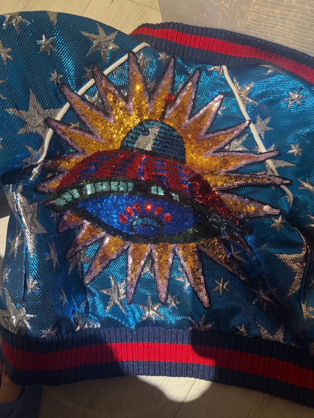 Gucci Kids Metallic Lurex Star Bomber Jacket - photo 2