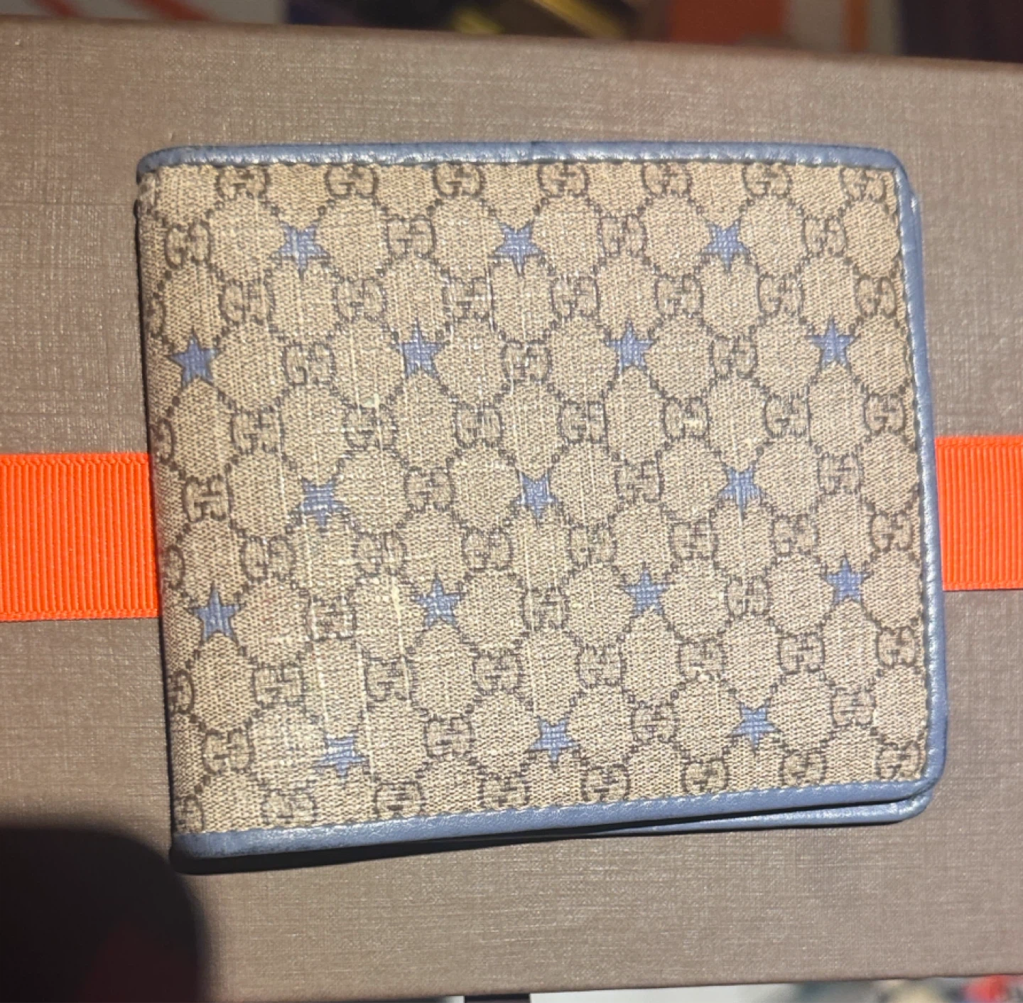 Gucci GG Supreme Monogram Wallet with Stars