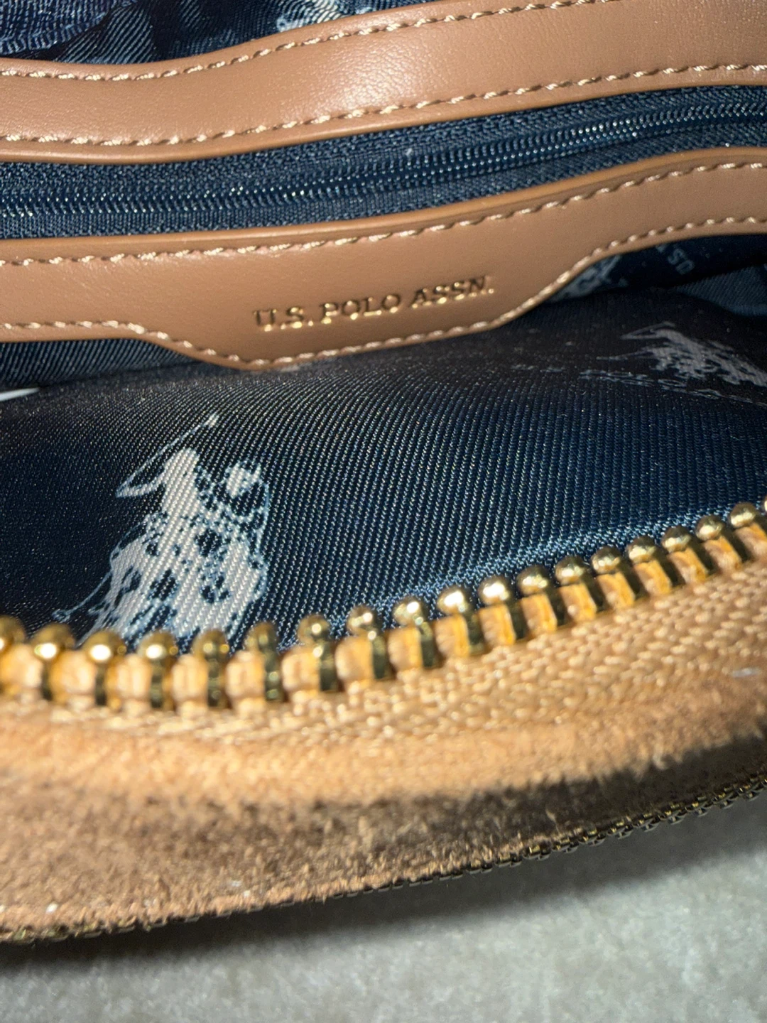 U.S. Polo Assn. Brown Suede Crossbody Bag - photo 5