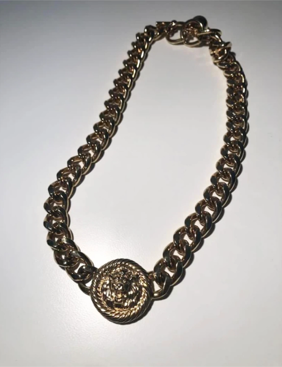 Anne Klein Lion Head Gold Tone Choker Necklace - photo 2