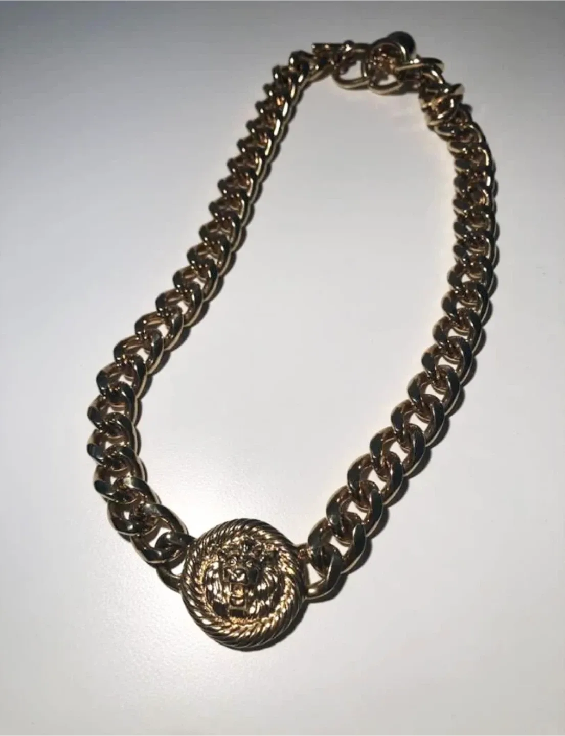 Anne Klein Lion Head Gold Tone Choker Necklace - photo 2