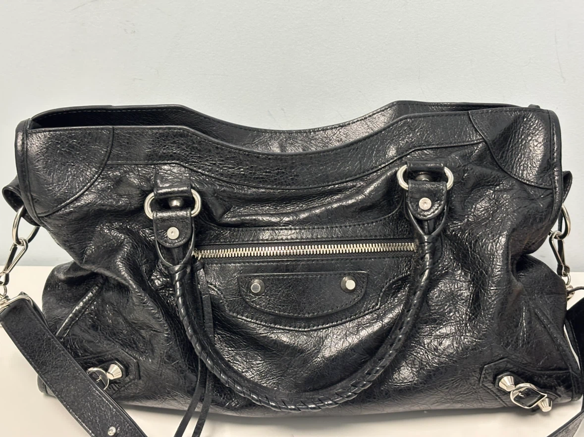 Balenciaga Black Leather Handbag