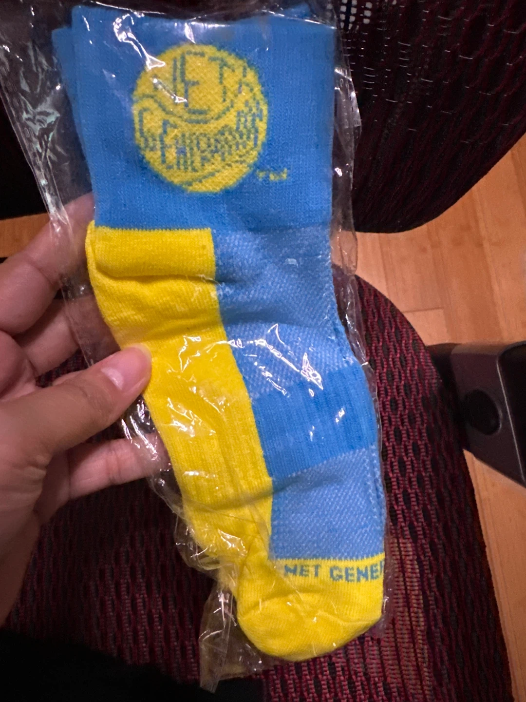 NET GENERATION Blue and Yellow Socks