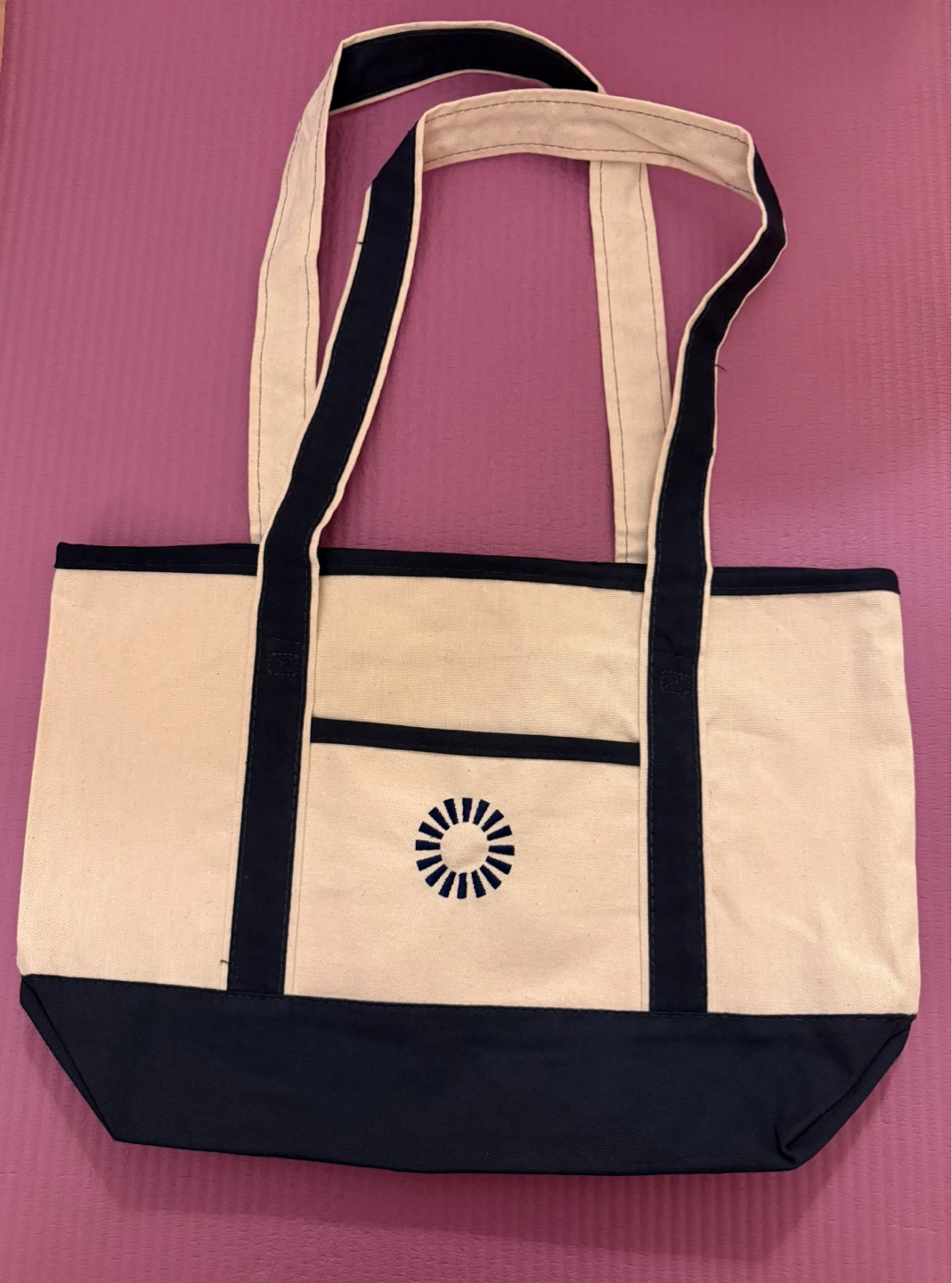 NEW✨Canvas Tote Bag Navy Trim