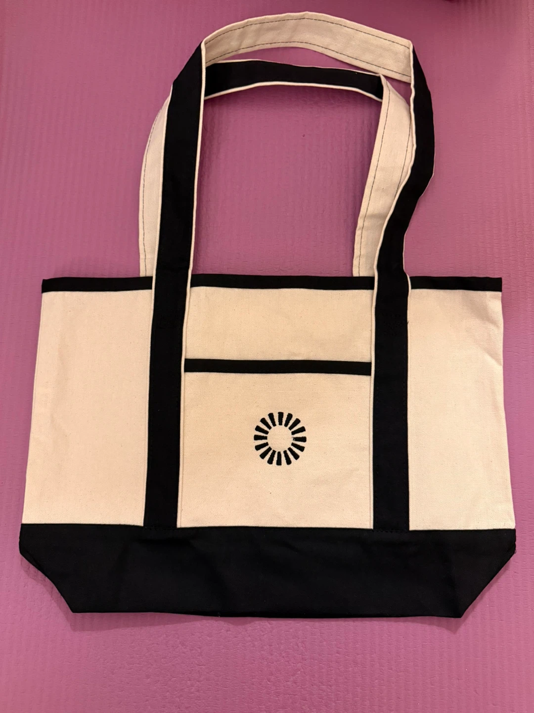 NEW✨Canvas Tote Bag with Black trim