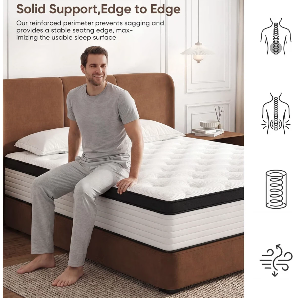 14 inch Full sized Hybrid Mattress with Pressure Relief - photo 5