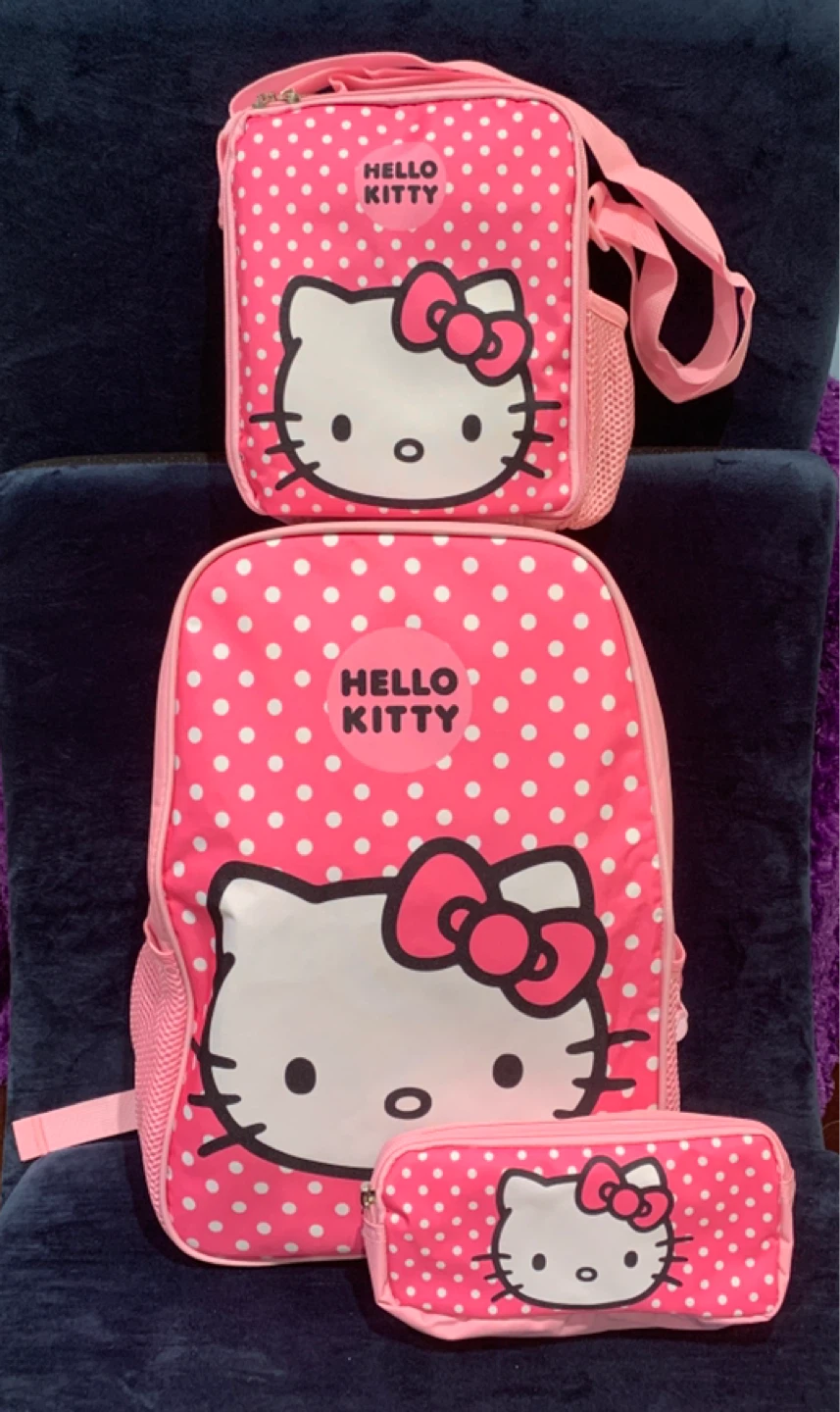Hello Kitty Backpack, Lunch Bag & Pencil Case Set