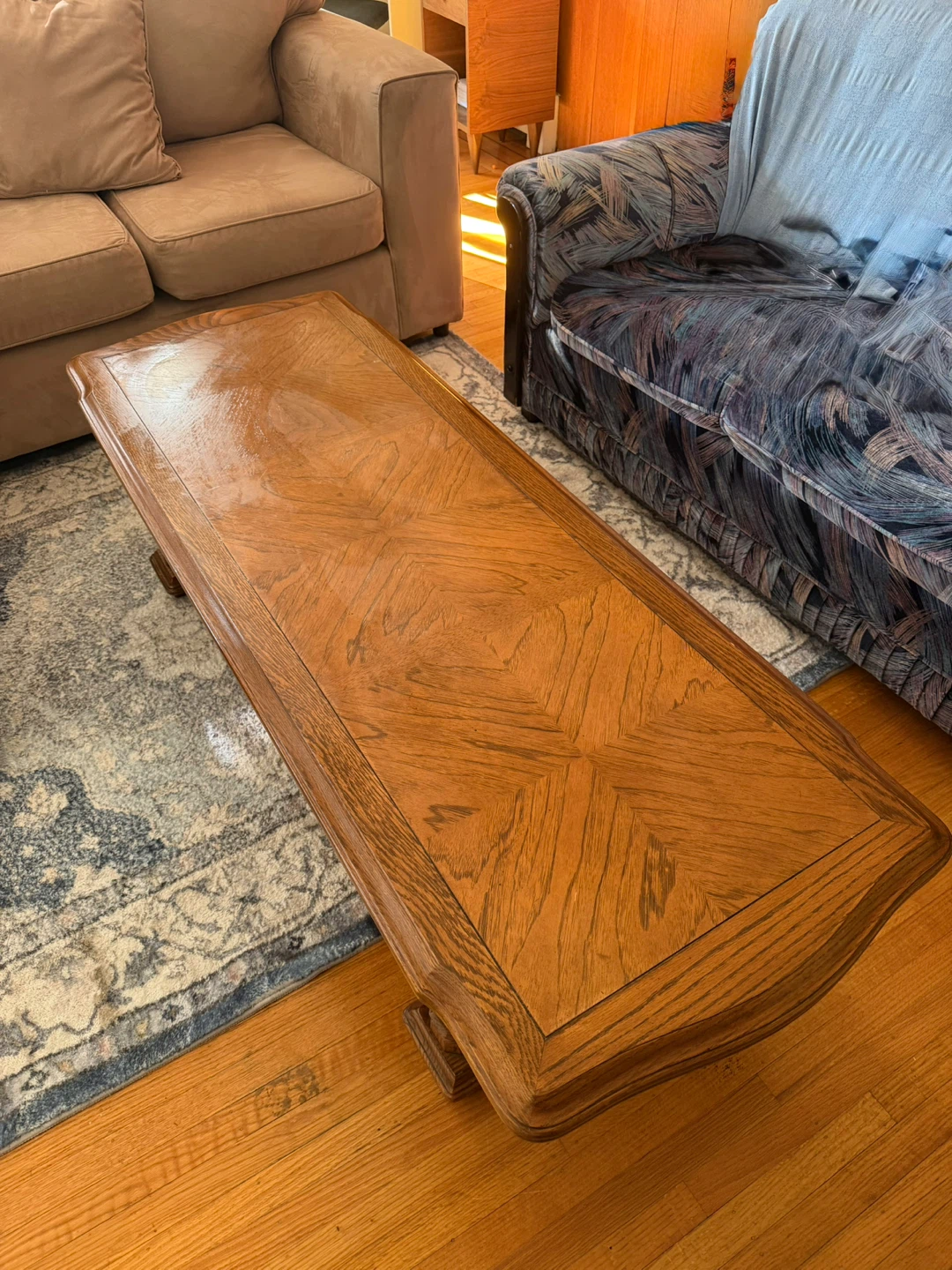 Real wood coffee table