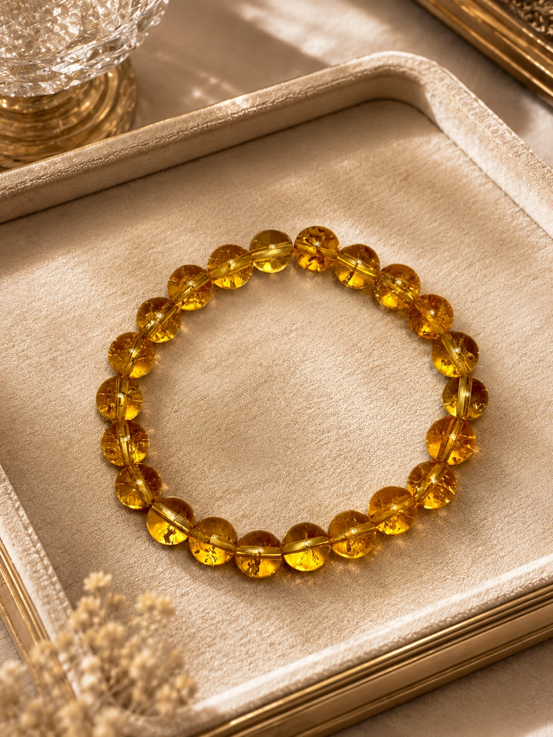 Crackled Citrine Bracelet - Beautiful Sun-like Glow
