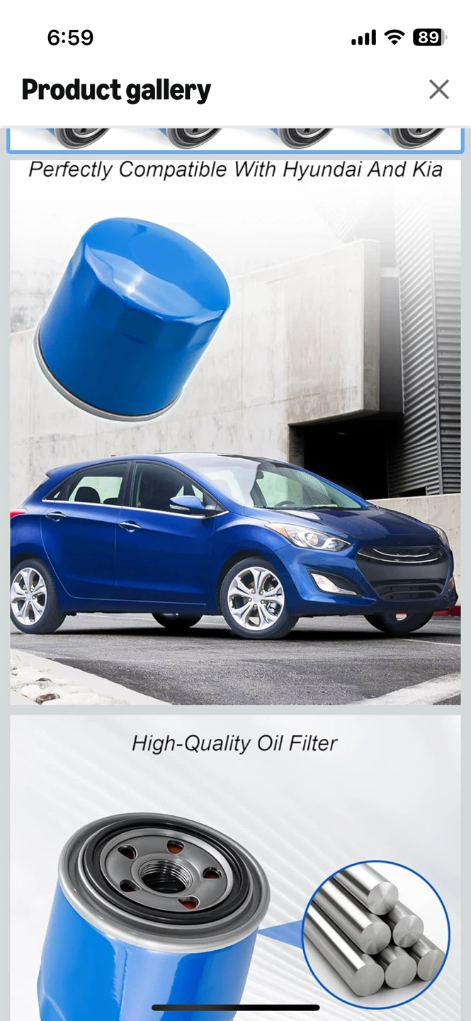 10 Pack High-Efficiency Oil Filters for Hyundai & Kia - photo 2