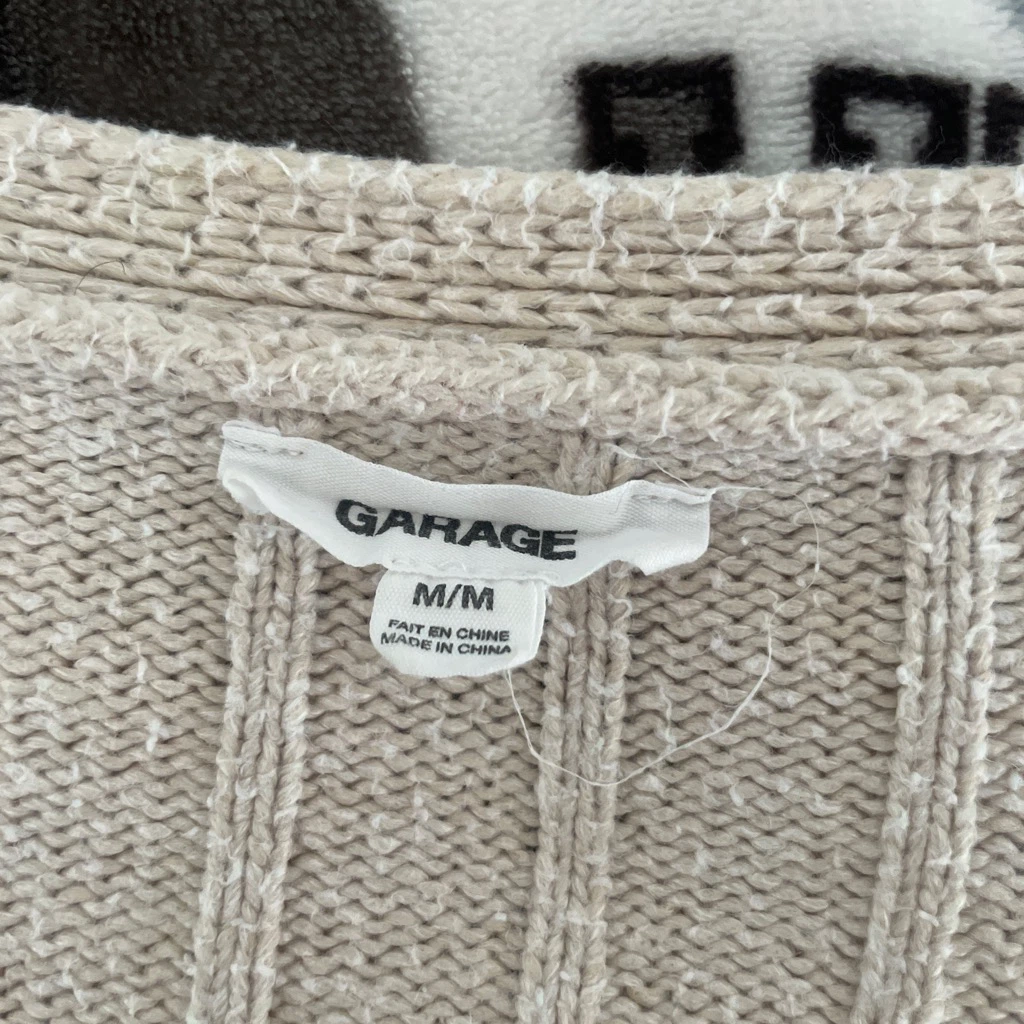 Garage Beige Ribbed Cardigan - photo 3