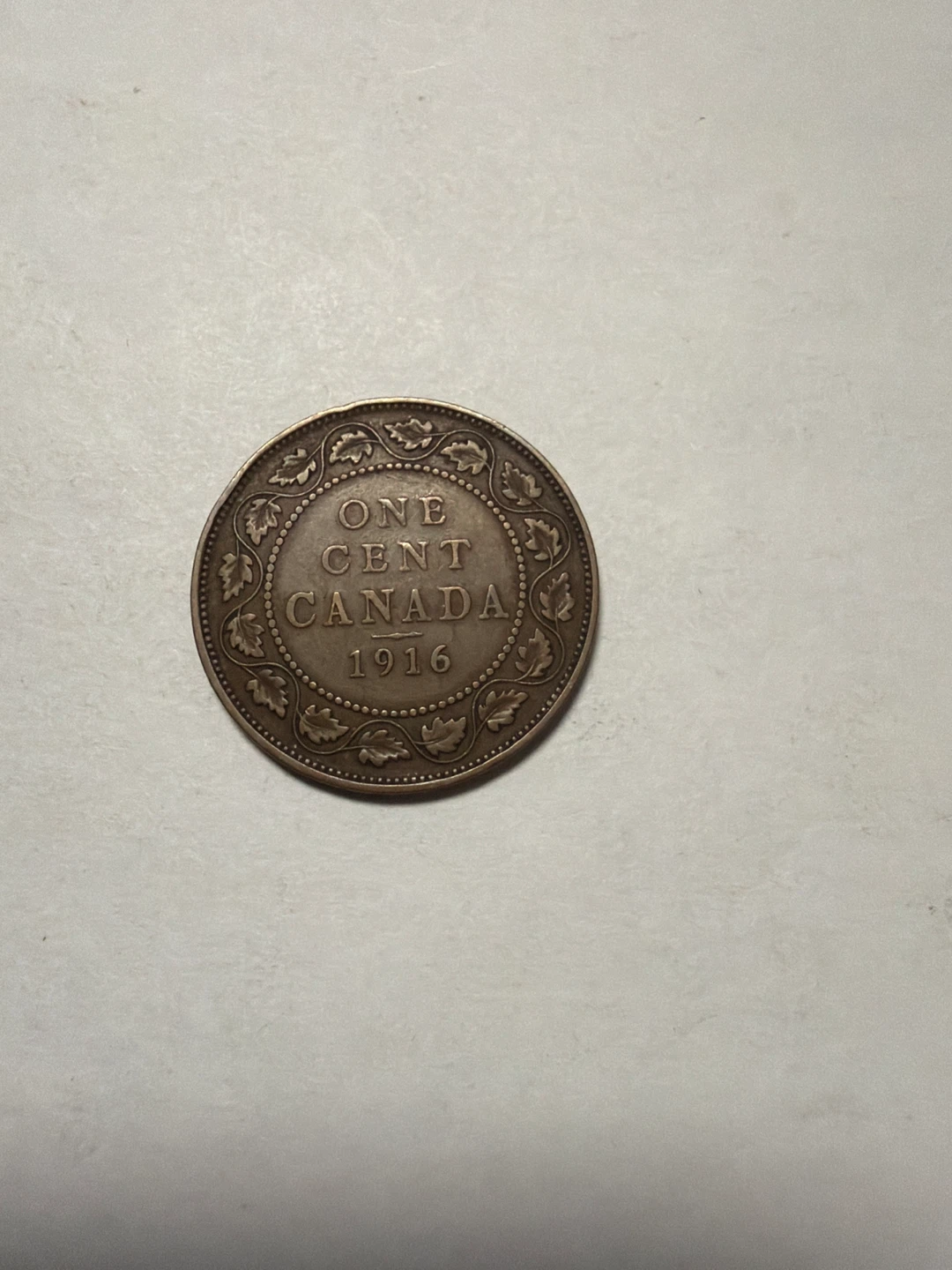 1916 Canadian One Cent Coin