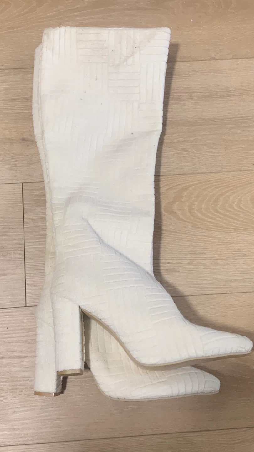 White Knee-High Boots