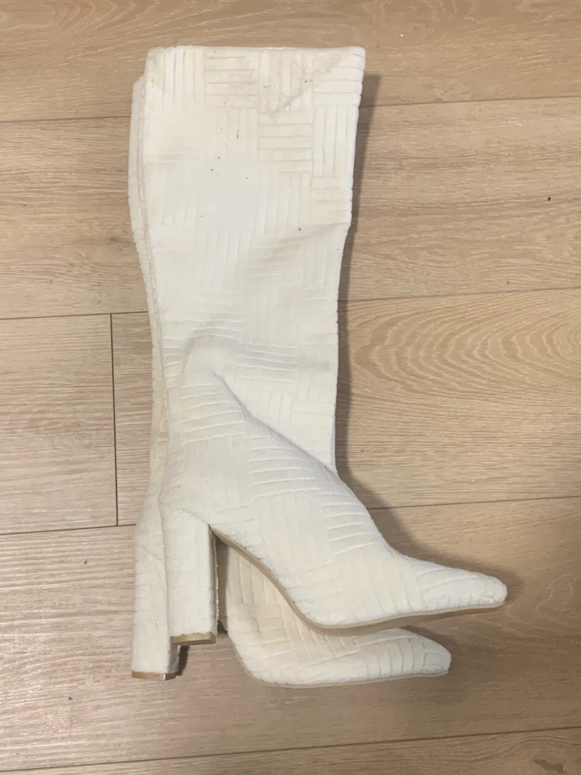 White Knee-High Boots - photo 2