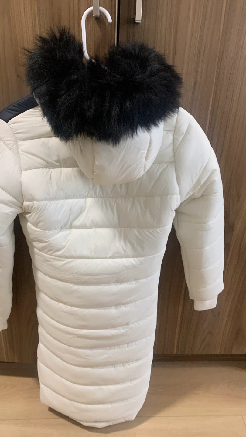 Bench Puffer Coat with Fur Hood - White - photo 2