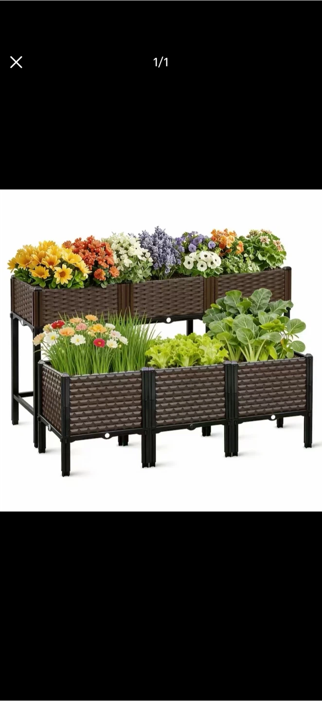 BNIB!!!!Set of 2!! Raised Garden Bed Planter