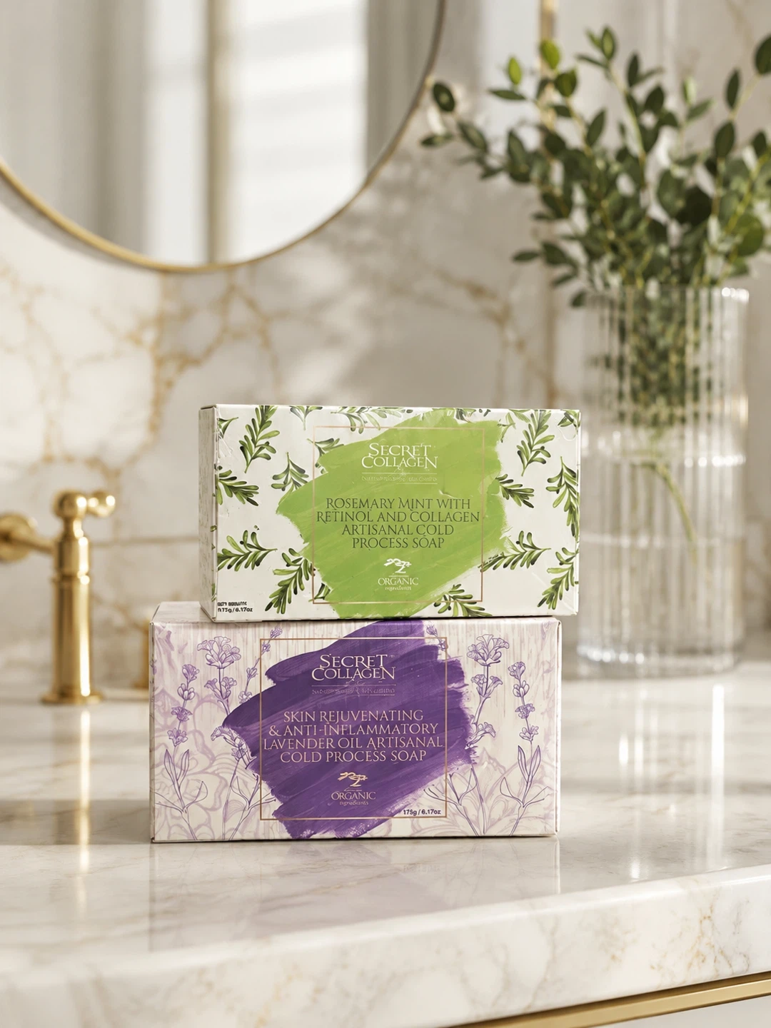 NEW Secret Collagen Luxury Soap Set of 2 – Each 12.34 oz