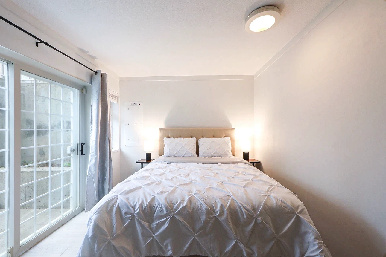 Furnished garden level one bed studio + laundry