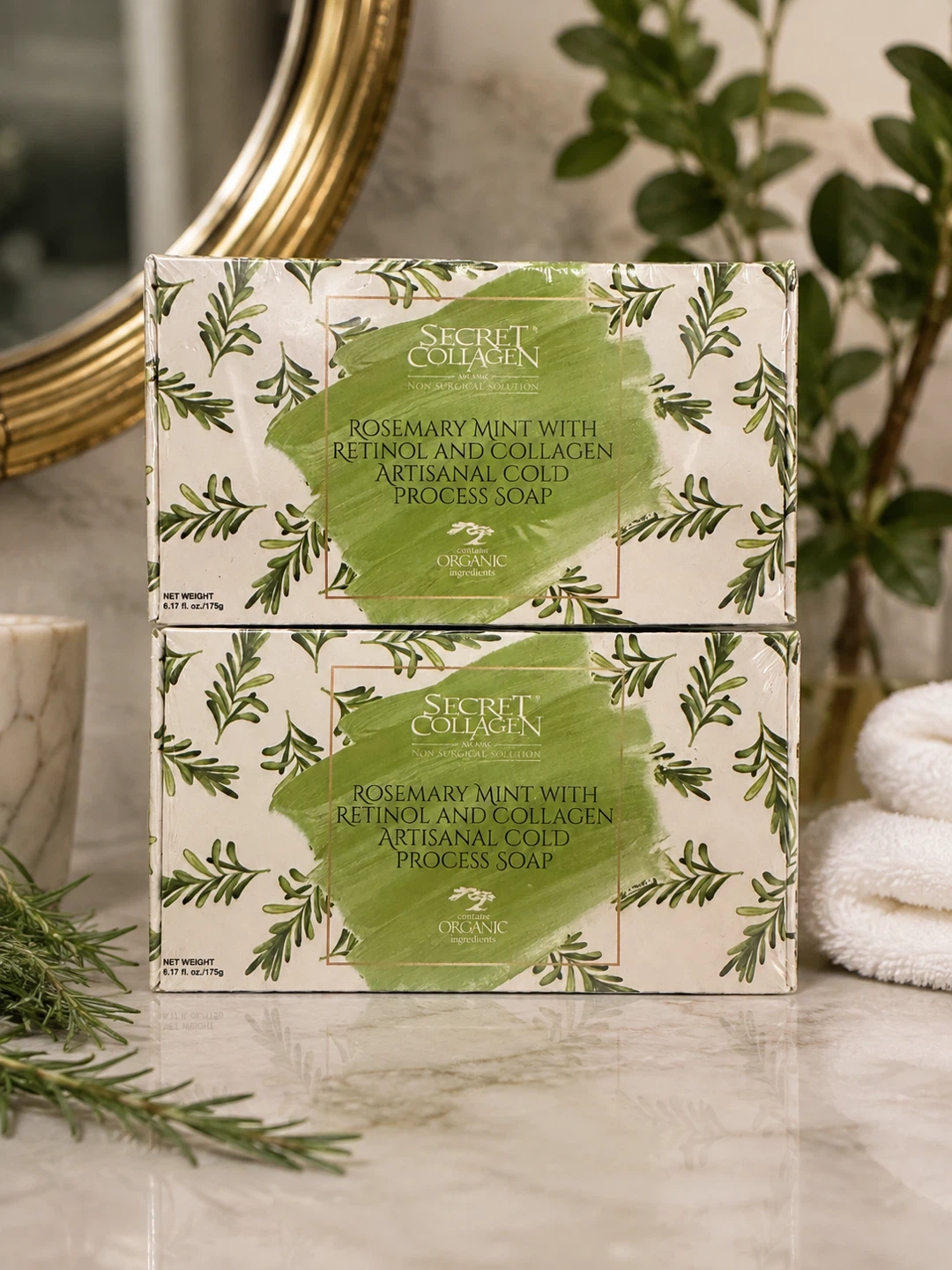 NEW Secret Collagen Rosemary Mint Retinol Collagen Soap - photo 2