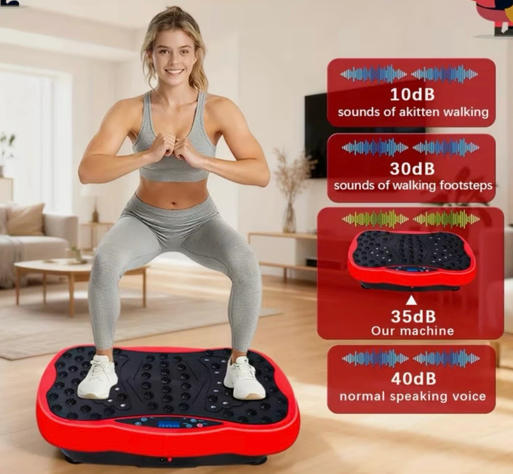 Vibration Plate Exercise Machine with Resistance Bands
