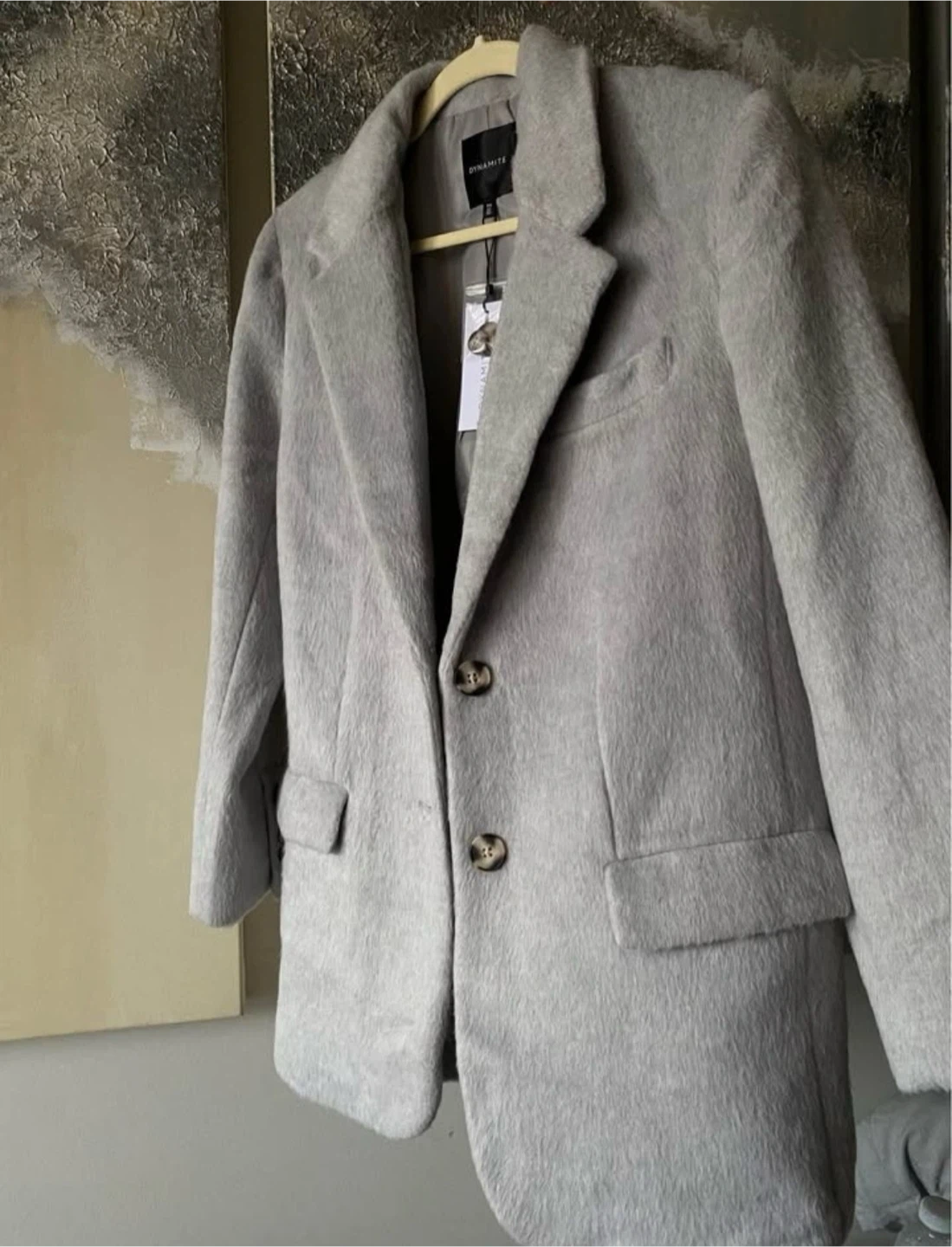 New! Wool Blazer Coat Grey Mix Women’s paid $134