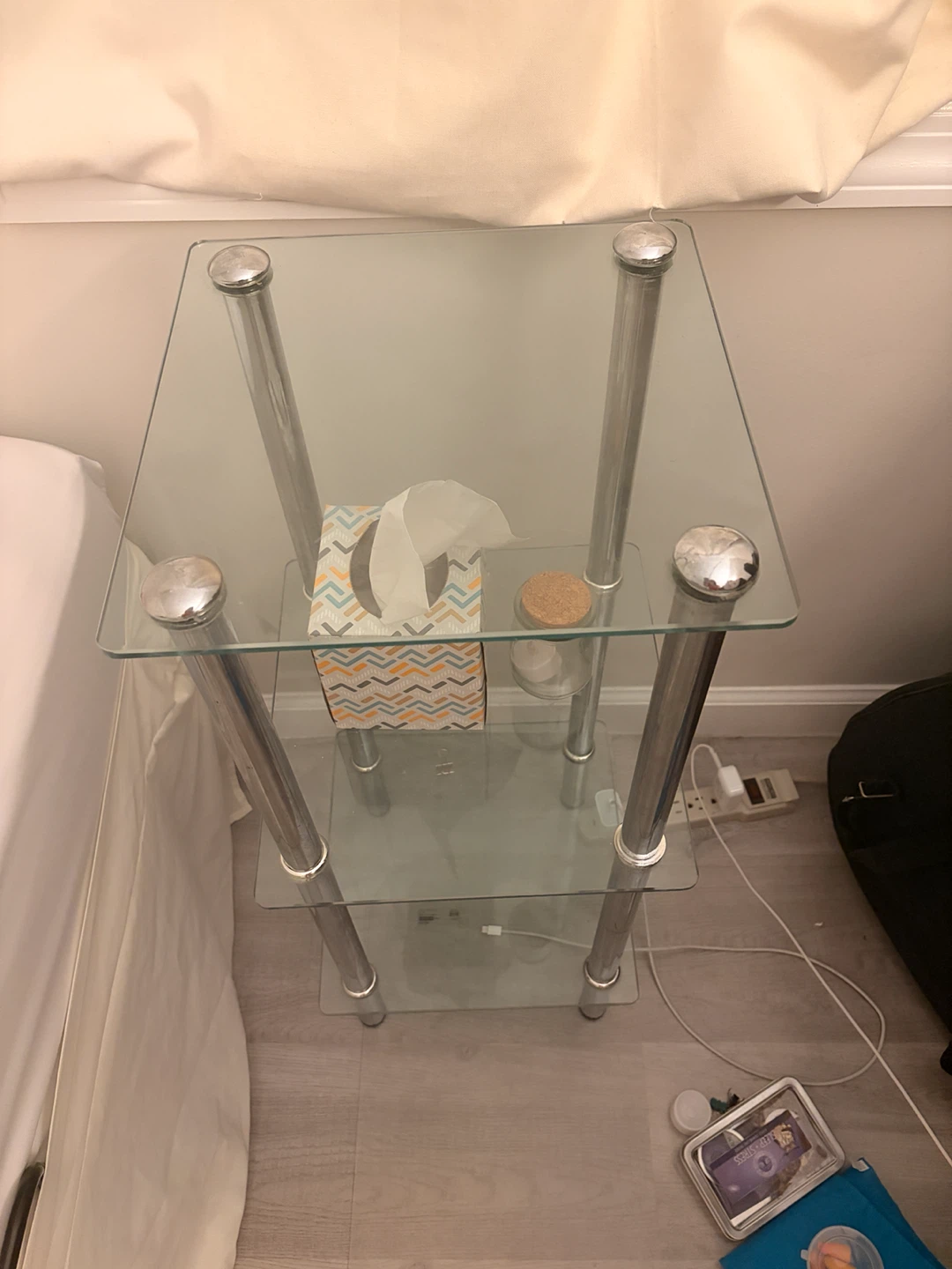 3-Tier Glass End Table - photo 2