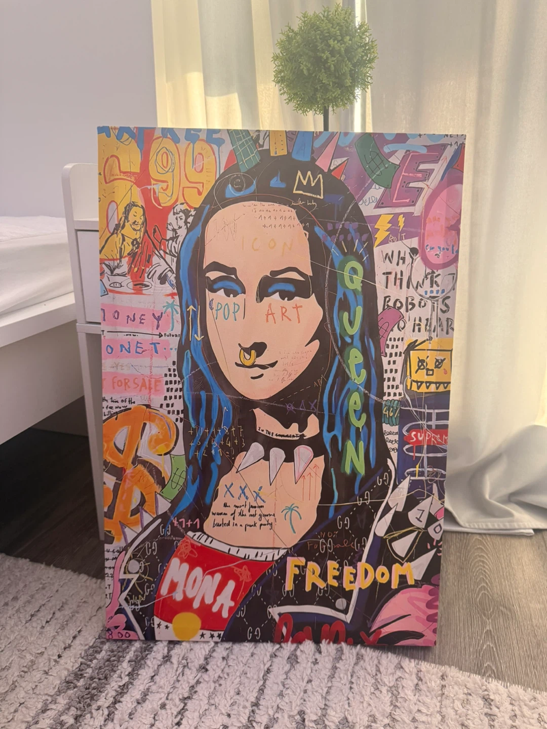 Mona Lisa Graffiti Pop Art Canvas
