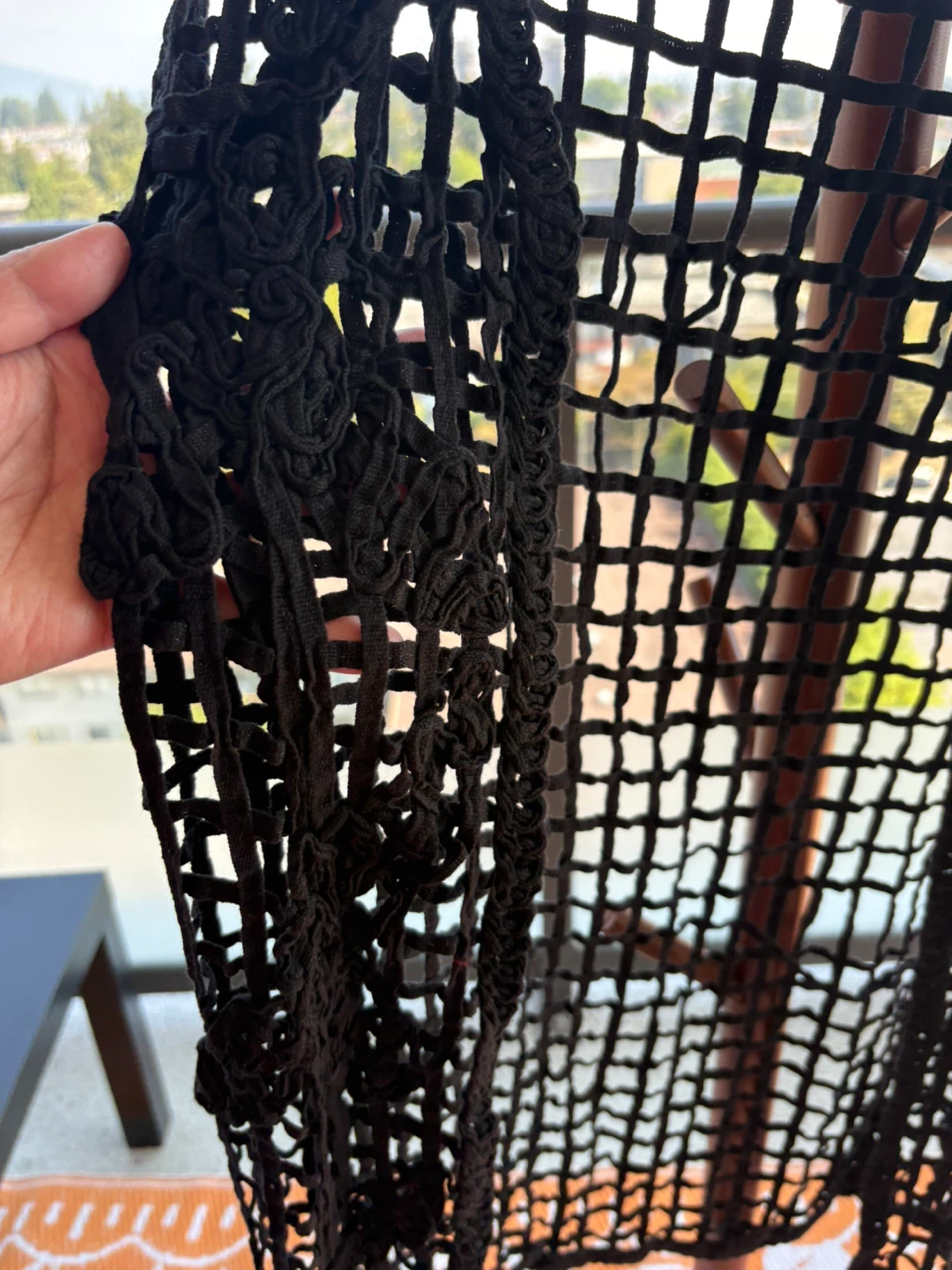 Black Mesh Cardigan Vest - photo 2
