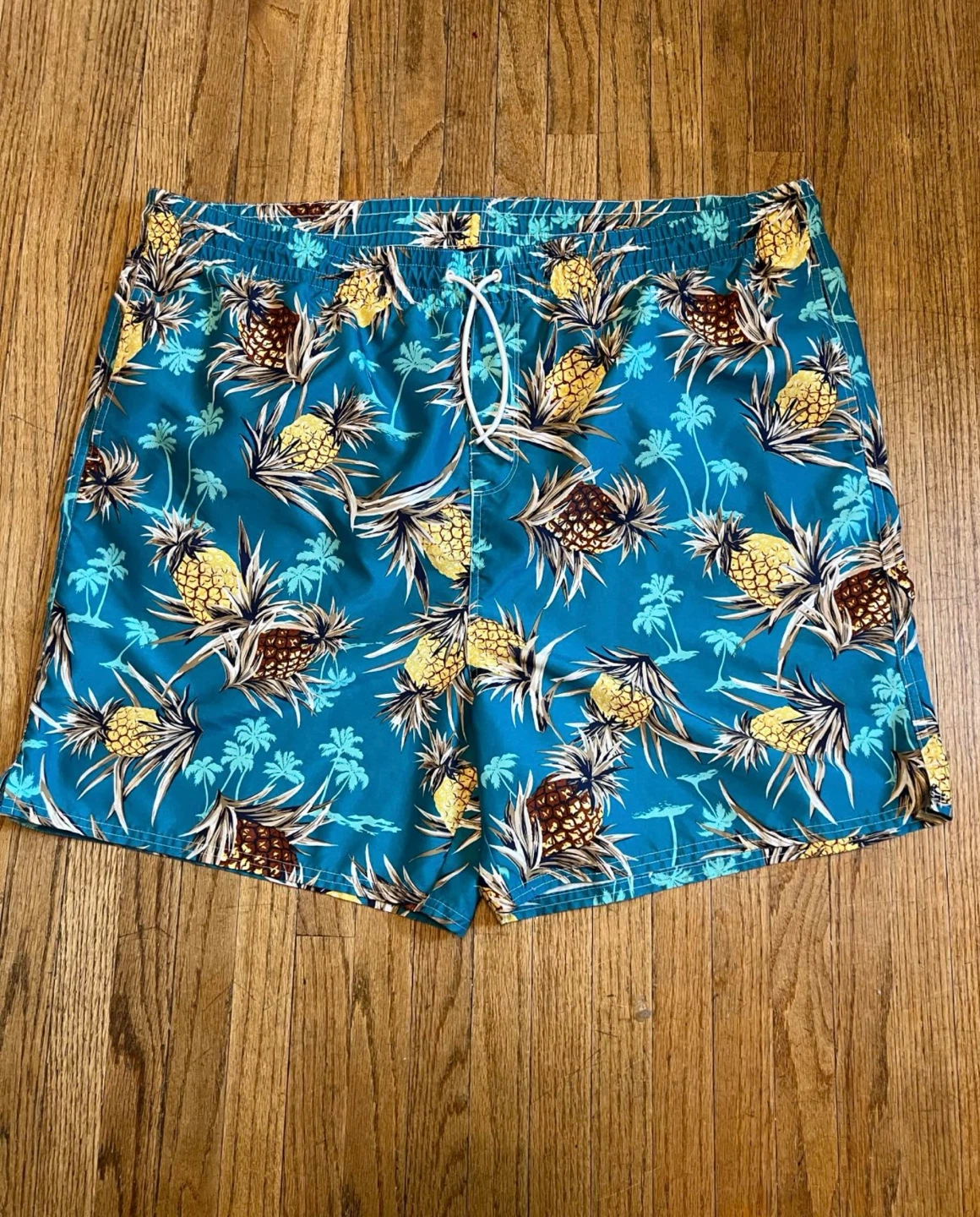 Men's Swim Trunks - Pineapple Print