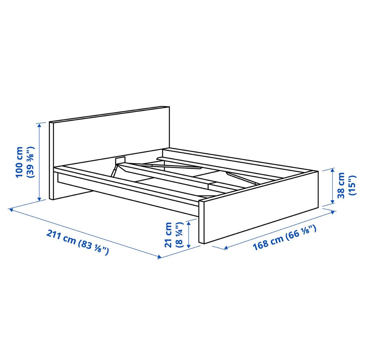 IKEA MALM Queen Bed Frame with 2 Storage Boxes - photo 5
