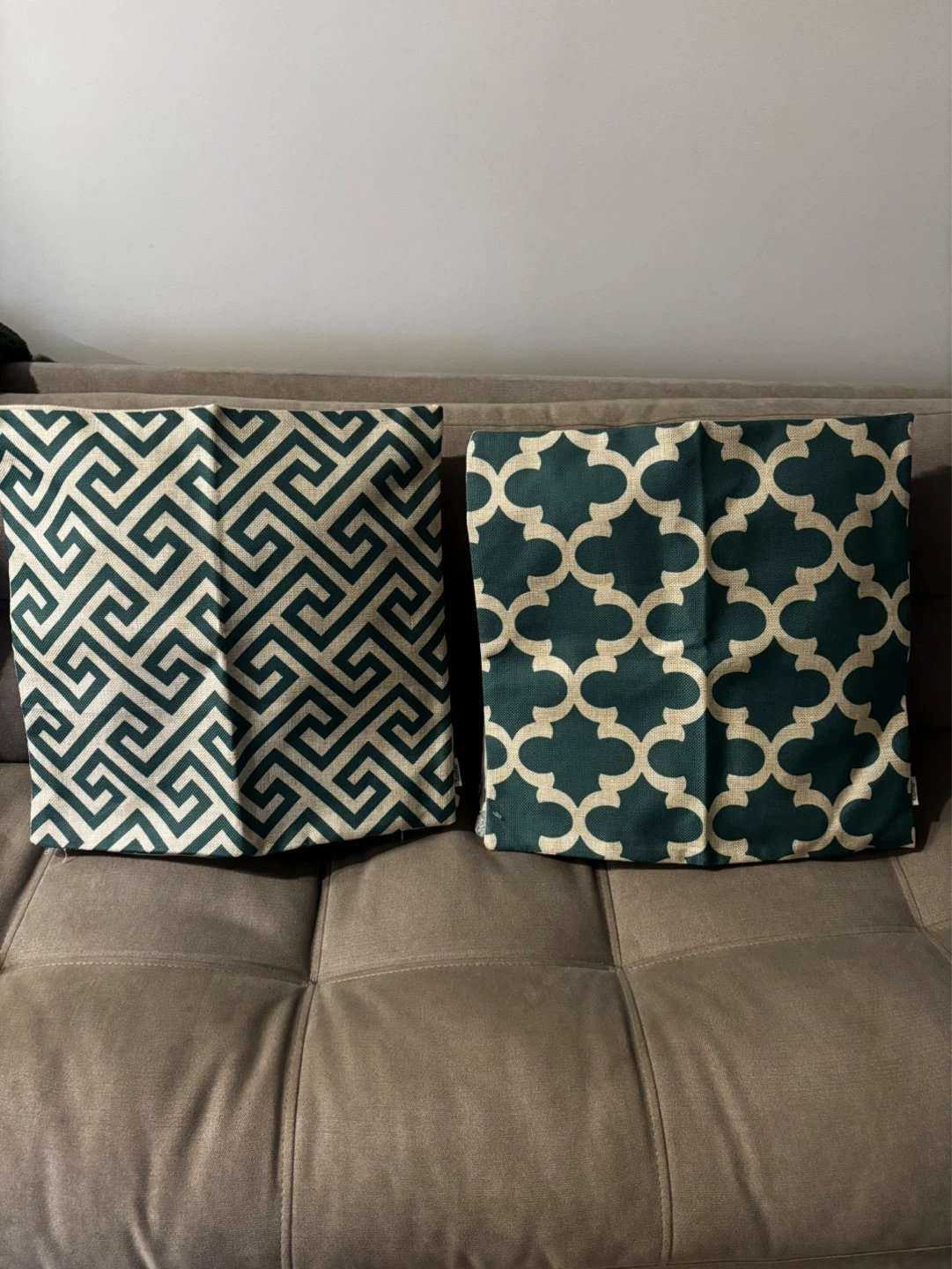 Set of 2 Decorative Cushion Covers - Geometric Patterns