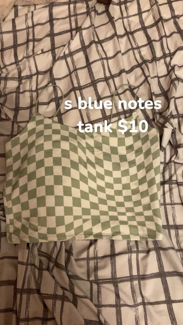 Blue Notes Checkered Tank Top - Size S
