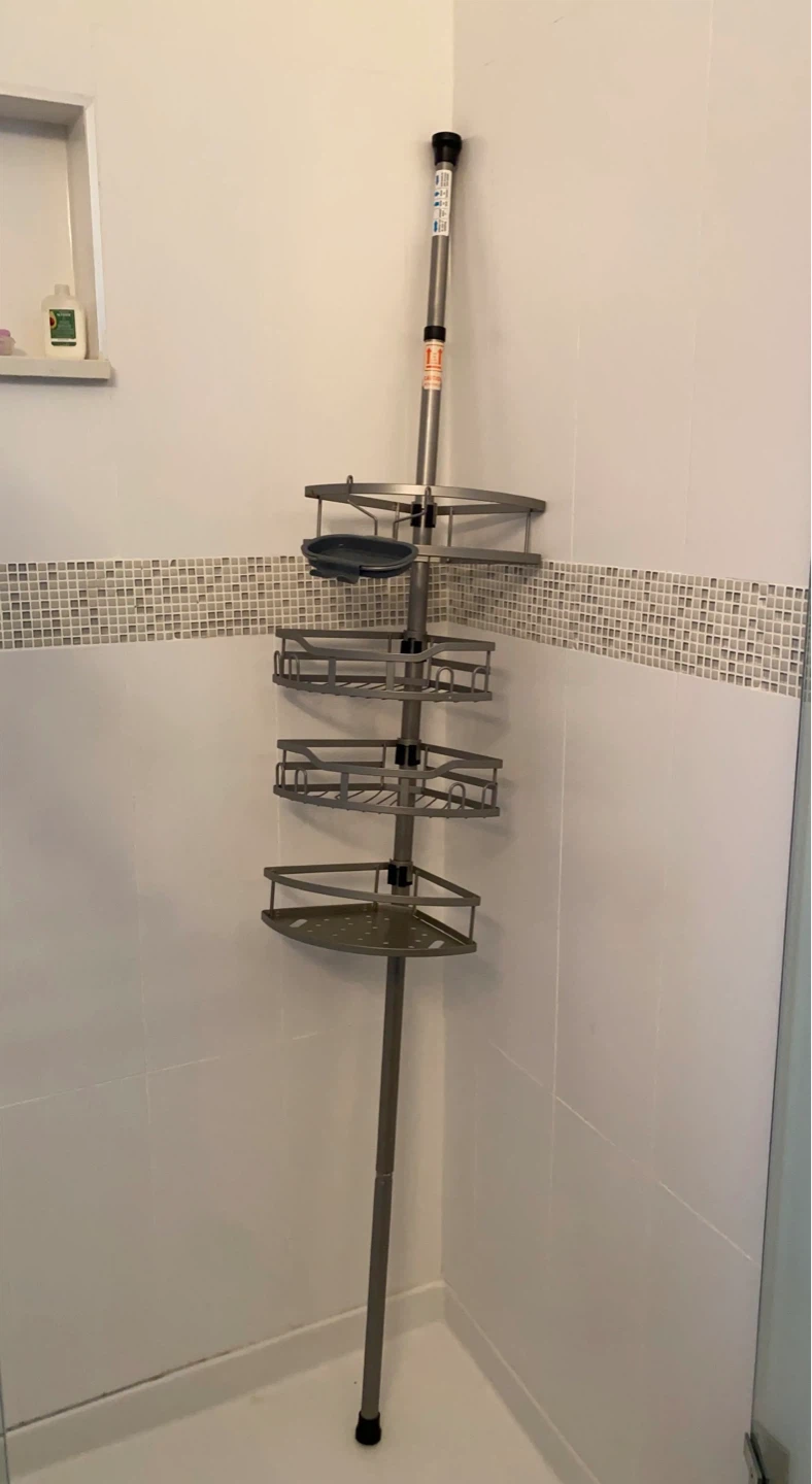 Tension Pole Corner Shower Caddy with 4 Shelves - photo 2