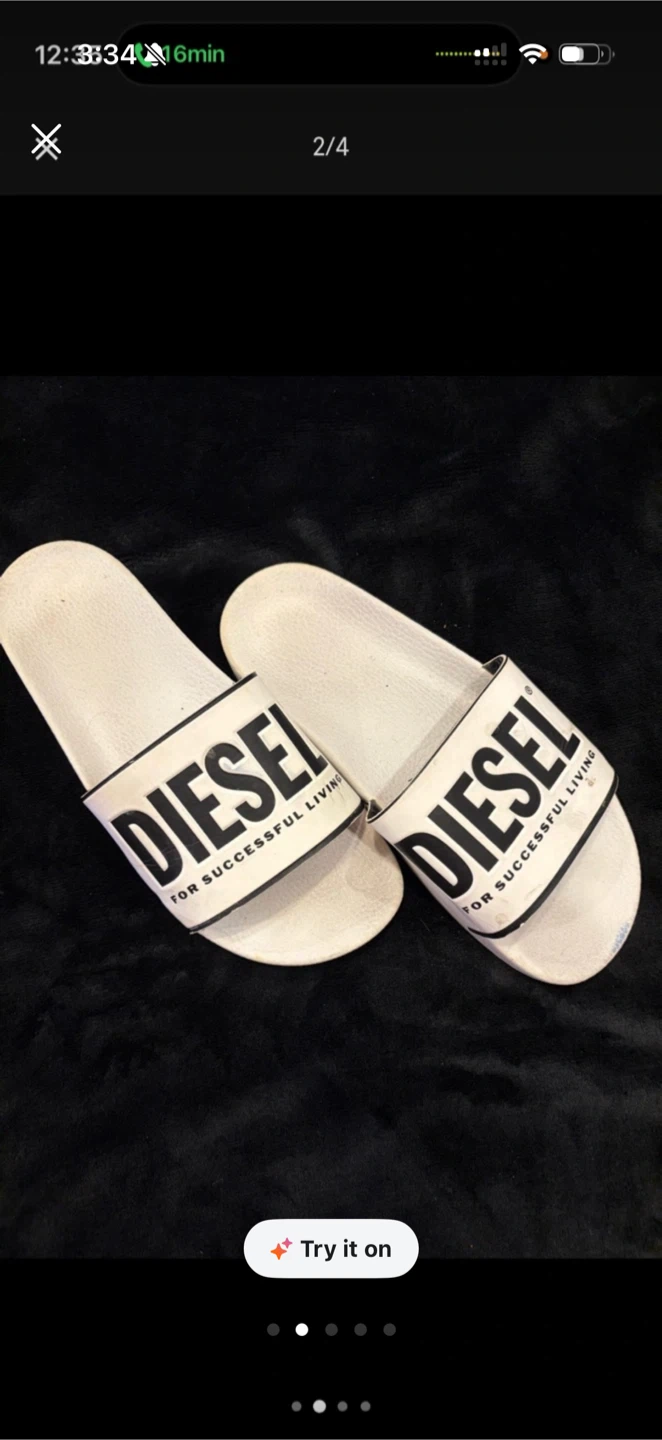 White Diesel Slides - photo 2