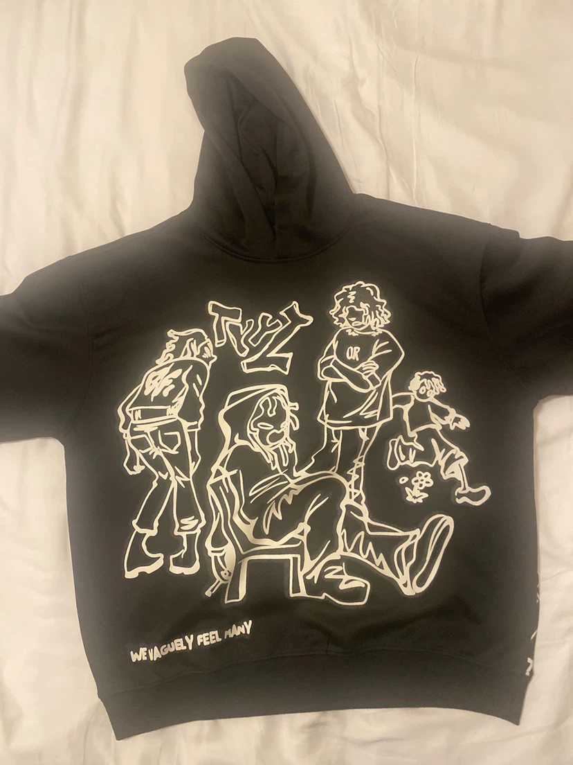 Black Hoodie with Graphic Print