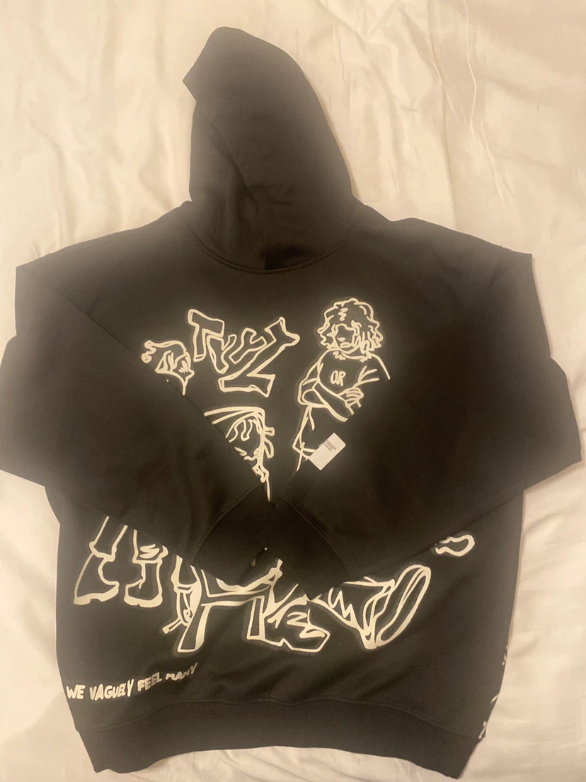 Black Hoodie with Graphic Print - photo 3