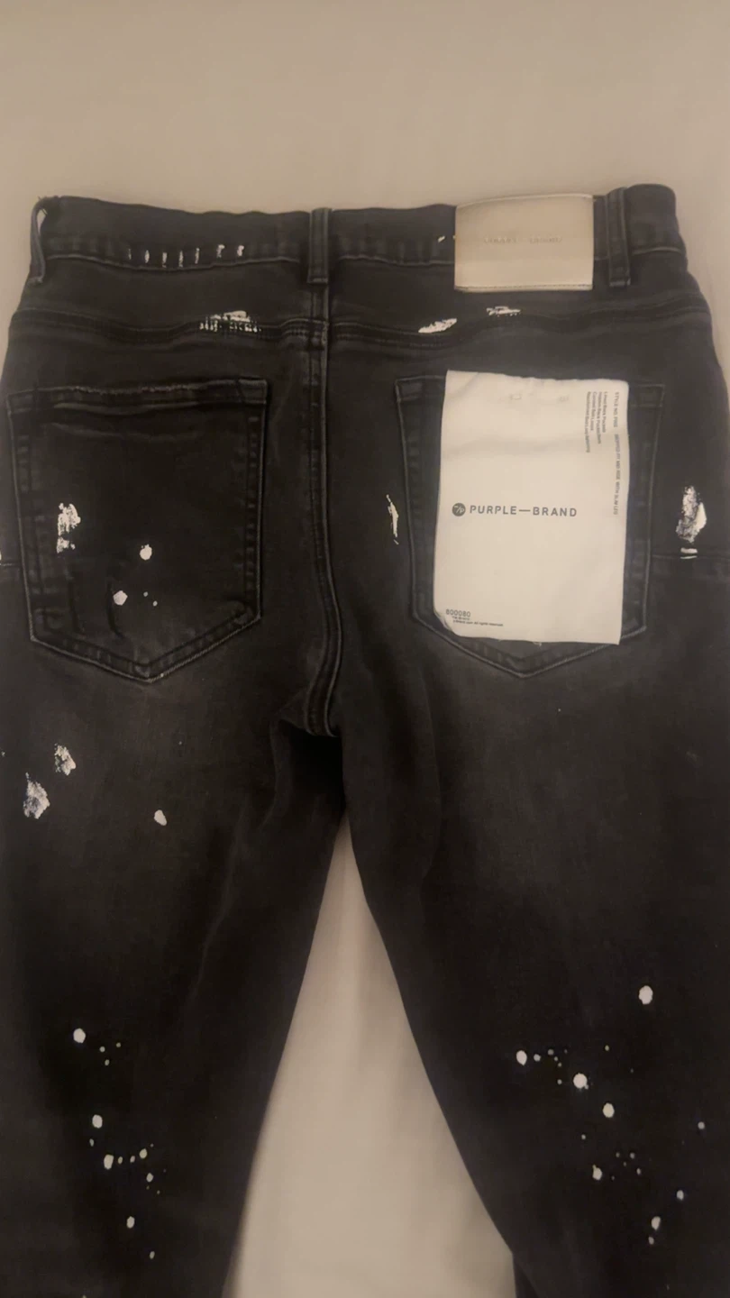 Paint Splatter Purple Jeans *NEED GONE* - photo 2