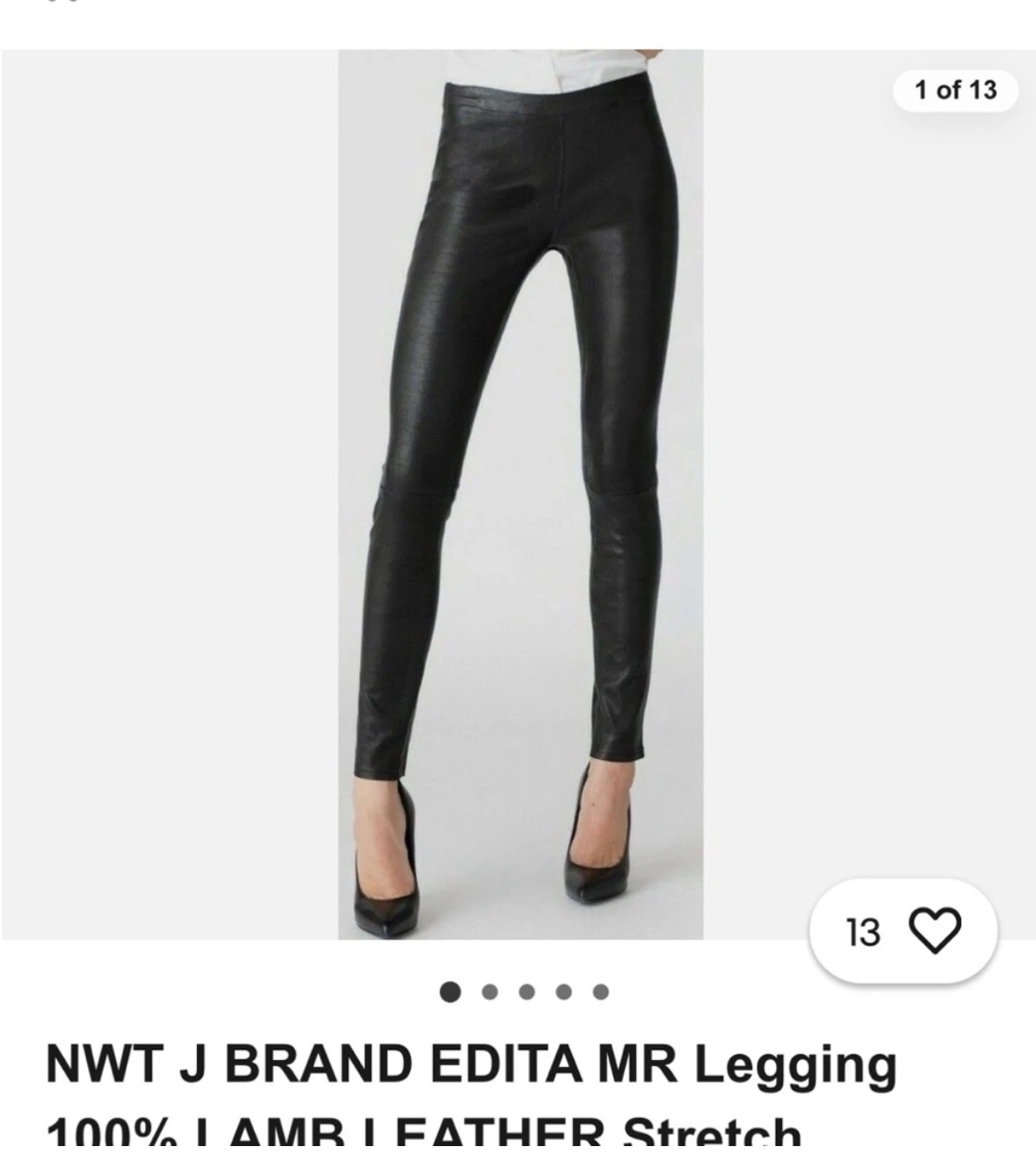 J brand lambskin Leather Slim Leg Pants - size 25 - photo 3