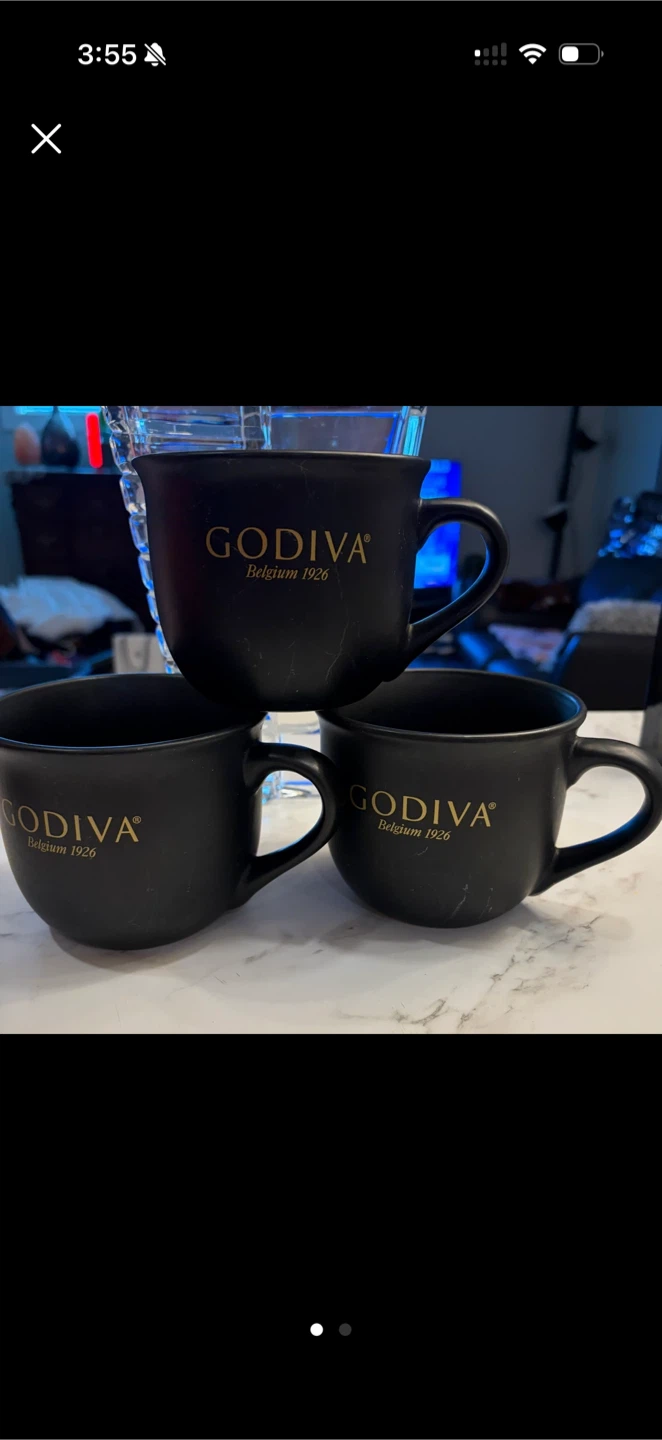 Godiva Mugs - Set of 3