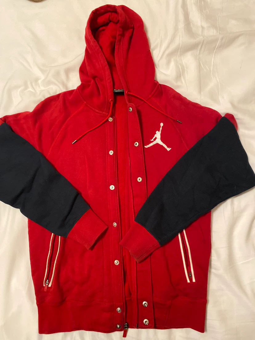 Jordan Red & Black Hoodie Jacket Size M