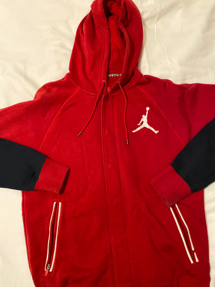 Jordan Red & Black Hoodie Jacket Size M - photo 5